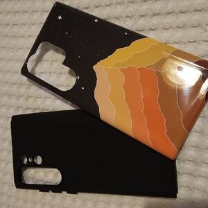 Abstract Design Phone Case - Black and Orange